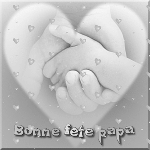 Gif animé bonne fête papa coeur et mains
